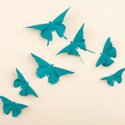 Butterfly Wall Stickers, Teal Butterflies, Unique Home Decor, Decorations, Apartment Decor - thumbnail 2