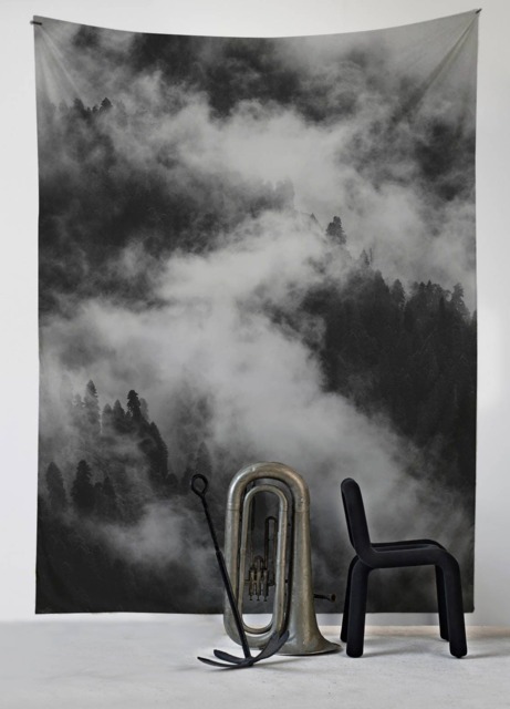 Foggy Hills - Wall Tapestry Tapestry Boho Hangings Wanderlust Bohemian Home Decor Print T#8 - image 1