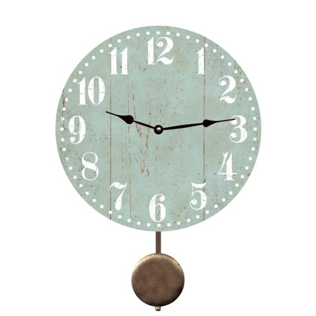Exclusive Handmade Sea Foam Pendulum Clock - Coastal Chic - image 1