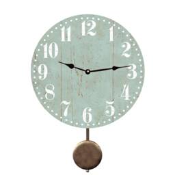 Exclusive Handmade Sea Foam Pendulum Clock - Coastal Chic - thumbnail 1