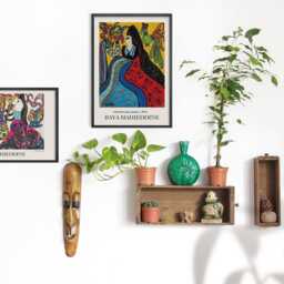 Baya Mahieddine Art Print Algerian Artist, Colourful Wall - thumbnail 3