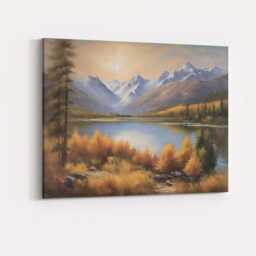 Majestic Mountain Lake Scenic Wilderness Landscape Canvas Wall Art Print Decor Picture Ready To Hang - thumbnail 4
