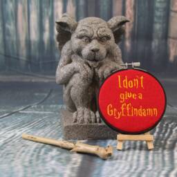 Wizard School Hoop Art - Embroidered Wall Decor Funny Magic House Gift - thumbnail 3
