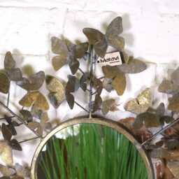 Eklora Gold Surround Butterfly Wall Mirror 52cm - thumbnail 2