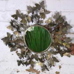 Eklora Gold Surround Butterfly Wall Mirror 52cm - thumbnail 1