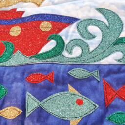 Ocean Regatta Mini Quilt Wall Hanging - thumbnail 2