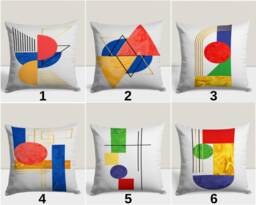 Abstract Colorful Cushion Cover, Geometric Pillow Case, Modern Bedroom Throw Boho Living Room Home Textiles - thumbnail 1