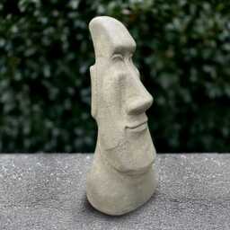 Large Easter Island Sculpture Concrete Head Statue Stone Polynesian Style Ornament Cement Face Figurine Front Door Decoration Lover Gift - thumbnail 2