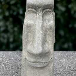 Large Easter Island Sculpture Concrete Head Statue Stone Polynesian Style Ornament Cement Face Figurine Front Door Decoration Lover Gift - thumbnail 3