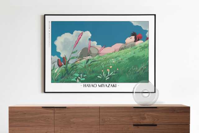 Kiki Studio Ghibli Poster - Framed Hayao Miyazaki Art Prints