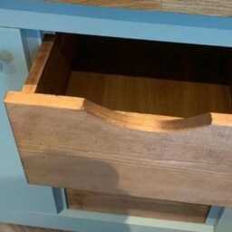 Oakham Oak Top Kitchen Island Breakfast Bar Overhang, Custom Colour Choice - thumbnail 2