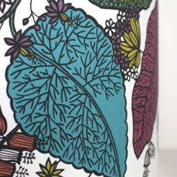 60cm Large Lampshade Handmade By Vivid Shades, Funky Scandinavian Botanical Leaf Pattern Fabric, Floral Tropical Rainforest Drum Lamp Shade - thumbnail 3