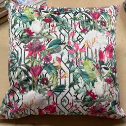 Hand Made Double Sided Plush 290Gsm Velvet - Large Cushion Cover Patagonia in Mono - thumbnail 1