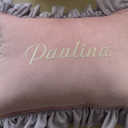 Personalized Decorative Pillow With Frill, Custom Name Or Text, Elegant & Cozy Gift For Bedroom, Romantic Full Of Warmth Birthday Gift - thumbnail 3