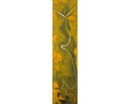 Gold & Orange Wall Clock Modern Housewarming Gift, Unusual Or Desk With Lighting, Unique Table Lights
