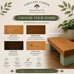 Chunky Wooden Step Stool - Plant Stand Rustic Decor Riser Coffee Station Shelf Bathroom Vanity Display UK - thumbnail 3