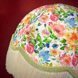 Wildflower Meadow Dome Lampshade Handmade Floral Ceiling Or Table Lamp - thumbnail 3