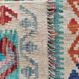 Kilim Runner Tribal, Handmade Artisan Afghan Turkish Persian Qashqai Navajo Bohemian Natural Wool Flatweave Rug 205x70 cm - thumbnail 3