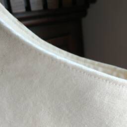 Brown & White Toile Christmas Stocking, Farmhouse Holiday Decor - thumbnail 3