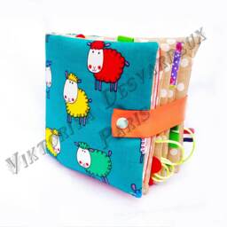 Montessori Toddler Quiet Book, Activity Soft Busy Zipper, Buckle Page, Lacing Toy, Educational Early Learning, 1st Birthday Gift - thumbnail 4
