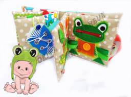 Montessori Toddler Quiet Book, Activity Soft Busy Zipper, Buckle Page, Lacing Toy, Educational Early Learning, 1st Birthday Gift - thumbnail 1