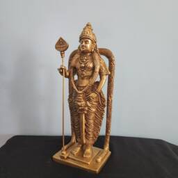 Brass Murugan Statue 12 - thumbnail 4