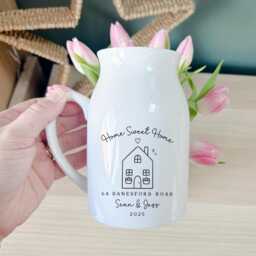 Personalised New Home Gift, Vase, Housewarming Moving in Couples First Time Buyers - thumbnail 1
