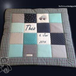 Crab Blanket With Name, Baby Blanket, Crawl Name Theo Patchwork Personalized - thumbnail 2