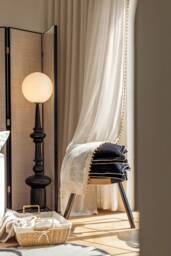 A Pair Of Linen/Cotton Blend Sheer Curtains With Bead Trim On Leading Edge, Living Room Curtains, Caf?? Curtains, Privacy Curtains, Custom Made