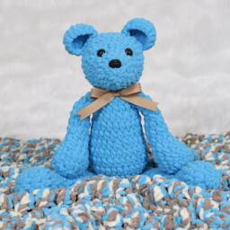Teddy Bear & Blanket Set, Baby Rattle Stroller Blanket, Nursery Toy, Shower Gift Toddler Gifts - thumbnail 1