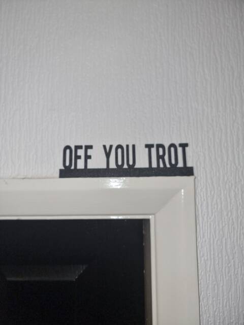 Off You Trot Door Topper, Shelf Decor, Wall Quirky Home Interior Gift, Door Decoration - image 1