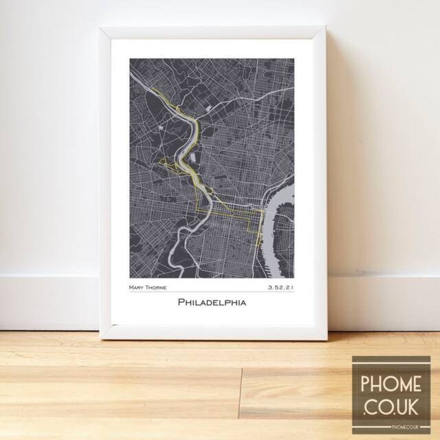 Philadelphia - Marathon Finisher's Print Gifts For Runners - image 1