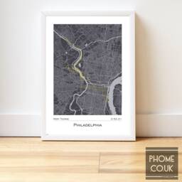 Philadelphia - Marathon Finisher's Print Gifts For Runners - thumbnail 1