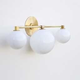 Bathroom Vanity, Vanity Fixture, Mid Century Brass Wall Sconce Light, Ul Listed, No.0246 - thumbnail 2