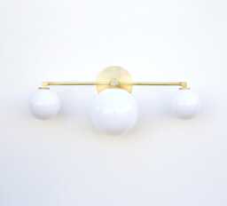 Bathroom Vanity, Vanity Fixture, Mid Century Brass Wall Sconce Light, Ul Listed, No.0246