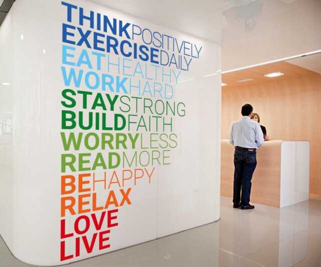 Think Positively Wall Decal - Motivational Art For Office Studio Decor - image 1