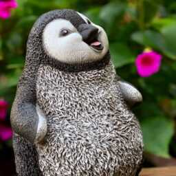 Concrete Penguin Statue Outdoor Garden Sculpture Cement Bird Figurine Animal Yard Ornament Stone Presents For Lovers - thumbnail 2