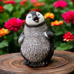 Concrete Penguin Statue Outdoor Garden Sculpture Cement Bird Figurine Animal Yard Ornament Stone Presents For Lovers - thumbnail 1