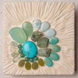 Mosaic Tile Wall Art Set Of 12 - 5 Inch Tiles - Beaches - thumbnail 3