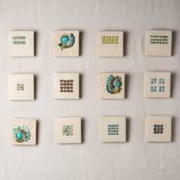 Mosaic Tile Wall Art Set Of 12 - 5 Inch Tiles - Beaches