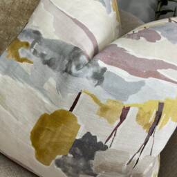 Handmade Cushion Cover Abstract Trees John Lewis & Partners Brampton Fabric Farmhouse Rustic Home - thumbnail 2