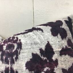 Handwoven Silk Ikat Pillow Cover 12x20 - Modern Accent Cushion - thumbnail 3
