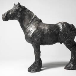 Windblown Clydesdale Sculpture Hand Cast Bronze Horse Art By Kindrie Grove - thumbnail 2