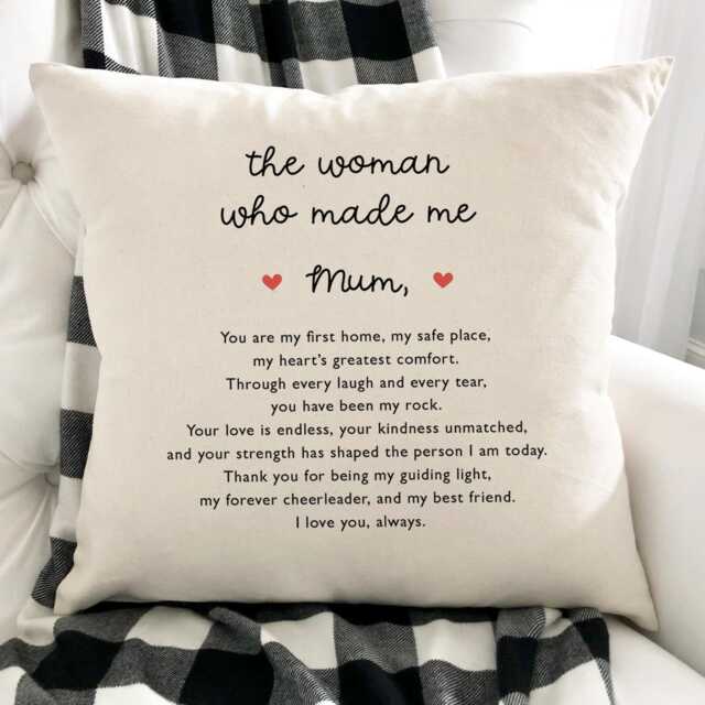 Cushion Gift For Mum Mother's Day Mum's Birthday Christmas Thank You Present Sentimental Home Decor Mummy Mama From Daughter Son - image 1