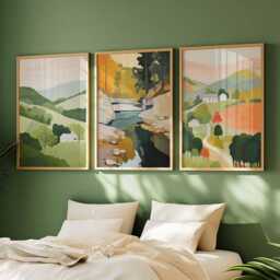 Set Of 3 Tennessee Posters, Usa Travel Prints, Smoky Mountains Wall Art, Southern Landscape Decor, State Art Sets - thumbnail 2