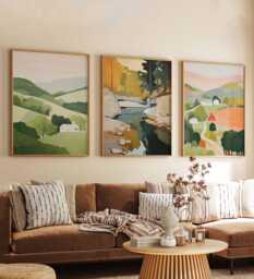 Set Of 3 Tennessee Posters, Usa Travel Prints, Smoky Mountains Wall Art, Southern Landscape Decor, State Art Sets - thumbnail 1