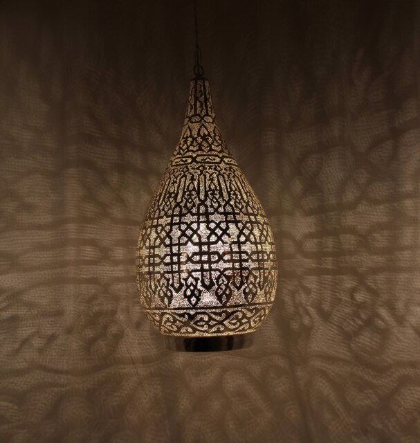 Handmade Oriental Brass Lamp, Moroccan Pendant Light, Hanging Gold Lampshade, Home Decor Lighting & Ceiling Light - image 1