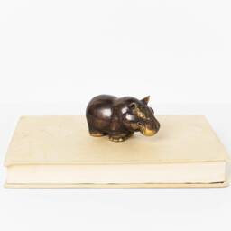 Bronze Hippo Figurine, 1.3 - thumbnail 4