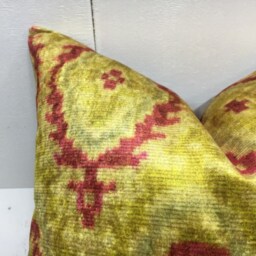Handwoven Silk Ikat Pillow Cover, Modern Home Decor - 16x16 - thumbnail 3