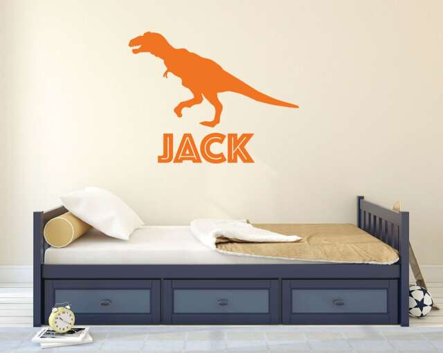 Dinosaur Wall Decals, Personalized Name Decal, Room Decor, Bedroom, Nursery, Stickers Db227 - image 1